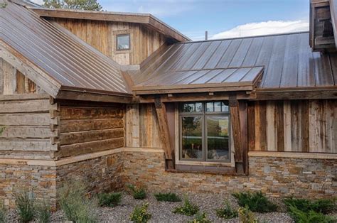 rustic metal roof exterior home